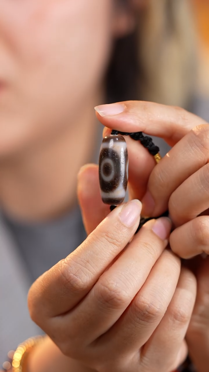 未镶嵌颈饰玛瑙/玉髓熊猫三眼锁骨链