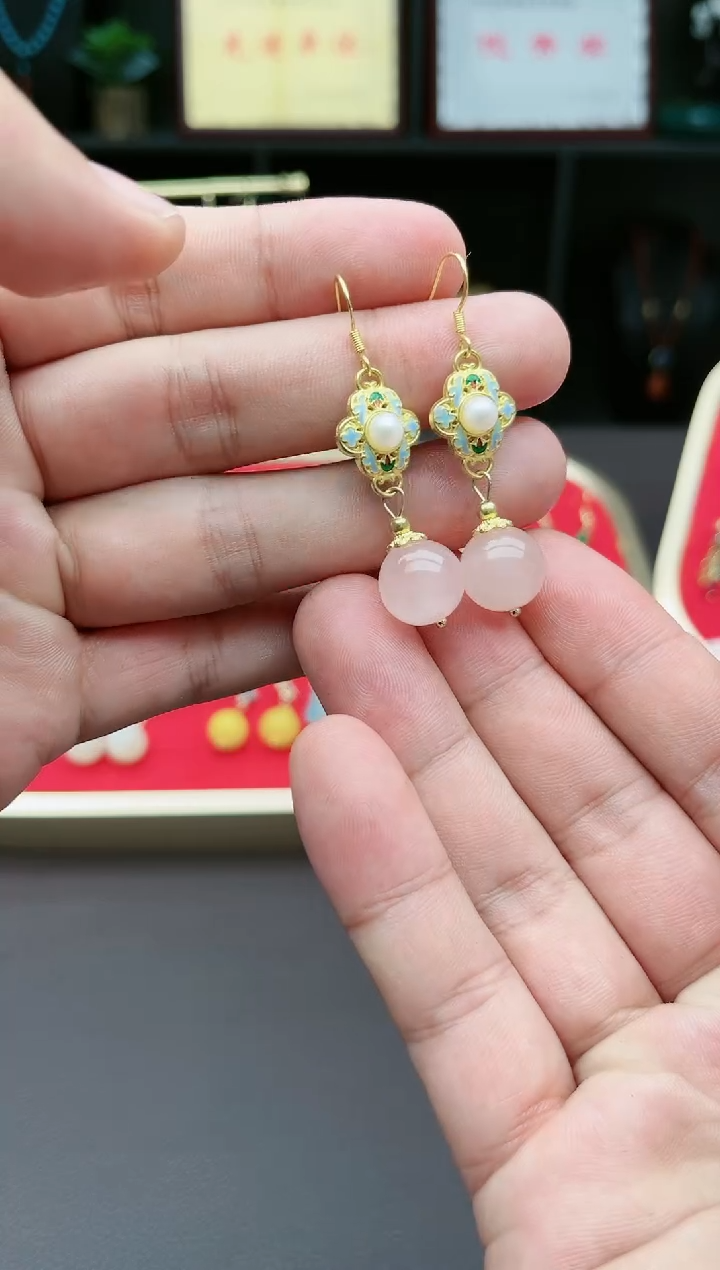 【闪购商品】水晶耳饰银S925镶嵌214000