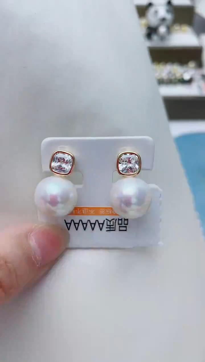 【闪购商品】淡水珍珠耳饰银S925镶嵌A182
