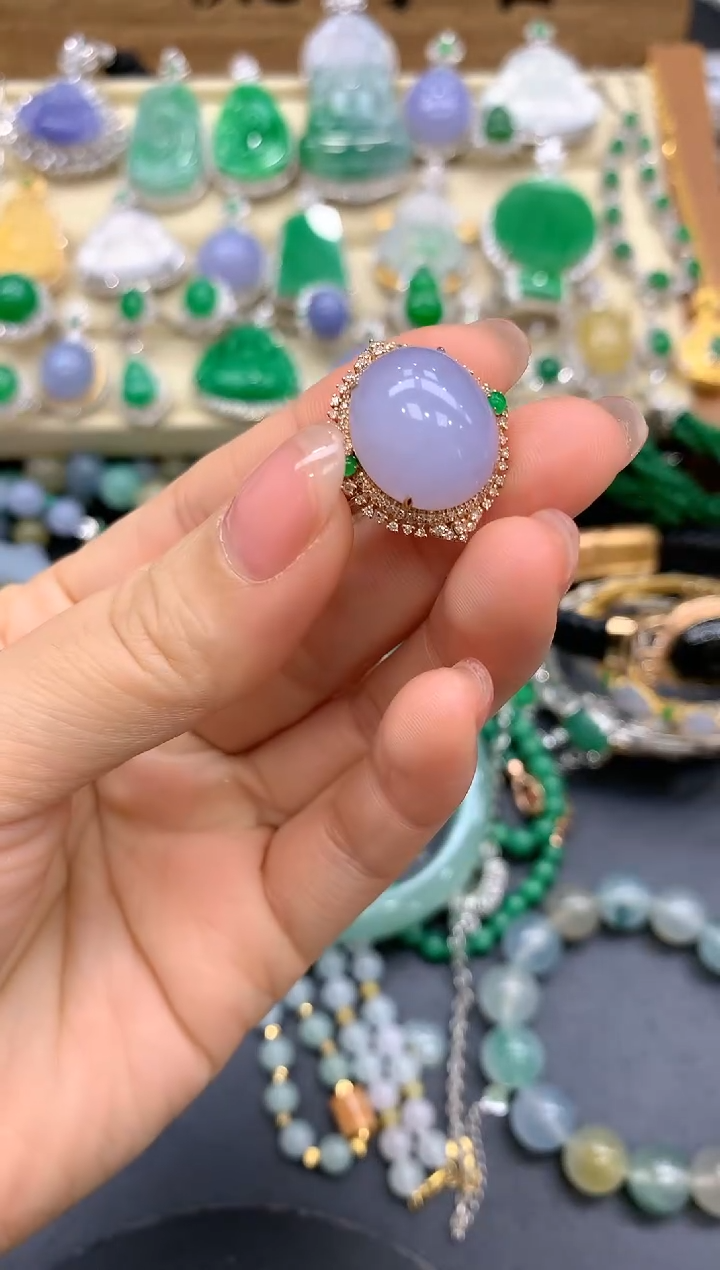 【闪购商品】翡翠戒指18K金镶嵌509-中国好珍宝