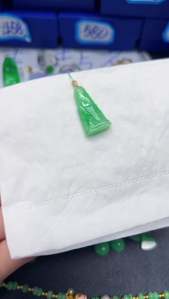 【闪购商品】翡翠颈饰18K金镶嵌Y缅料A货/支持复检/一件