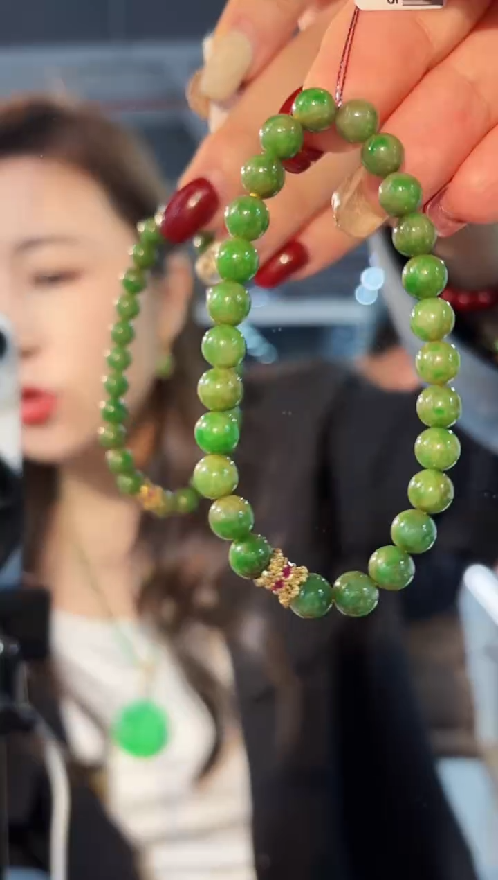 【闪购商品】翡翠手串未镶嵌缅料A货/支持复检/一件