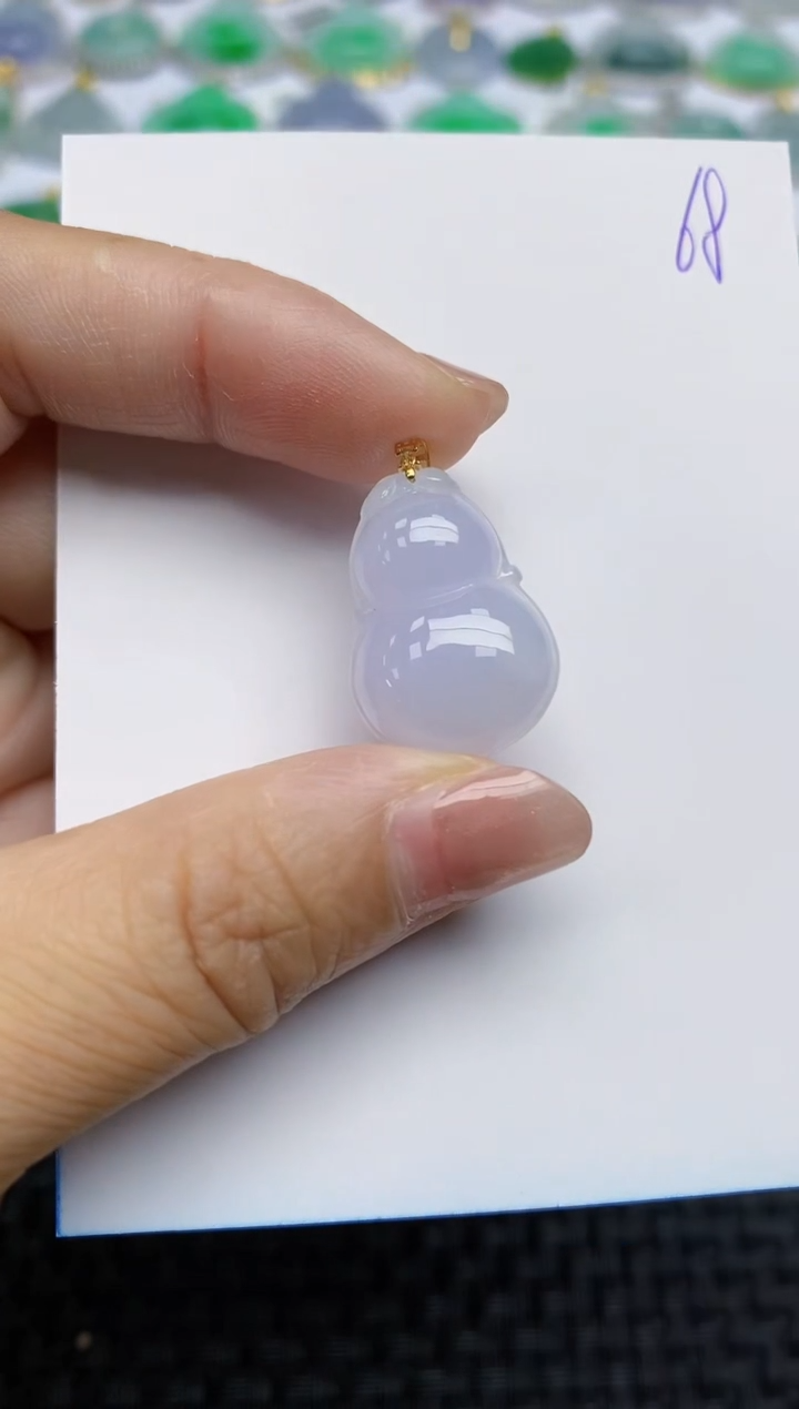 【闪购商品】翡翠颈饰18K金镶嵌天然A货翡翠 68