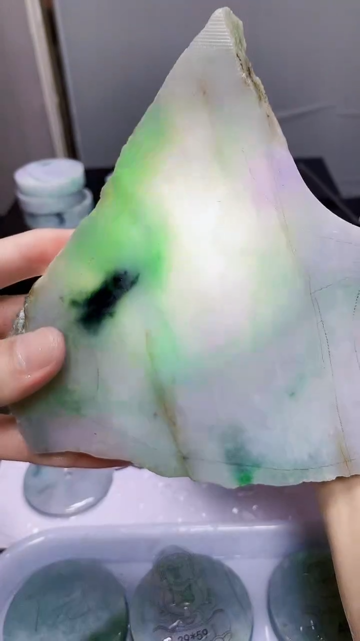 翡翠裸石缅甸天然翡翠A货701