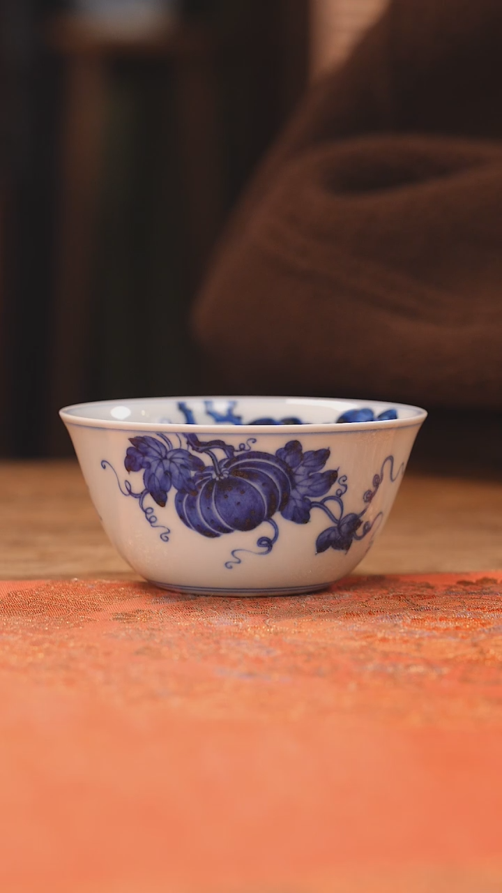 【闪购商品】杯团窑 瓜瓞绵绵卧足杯