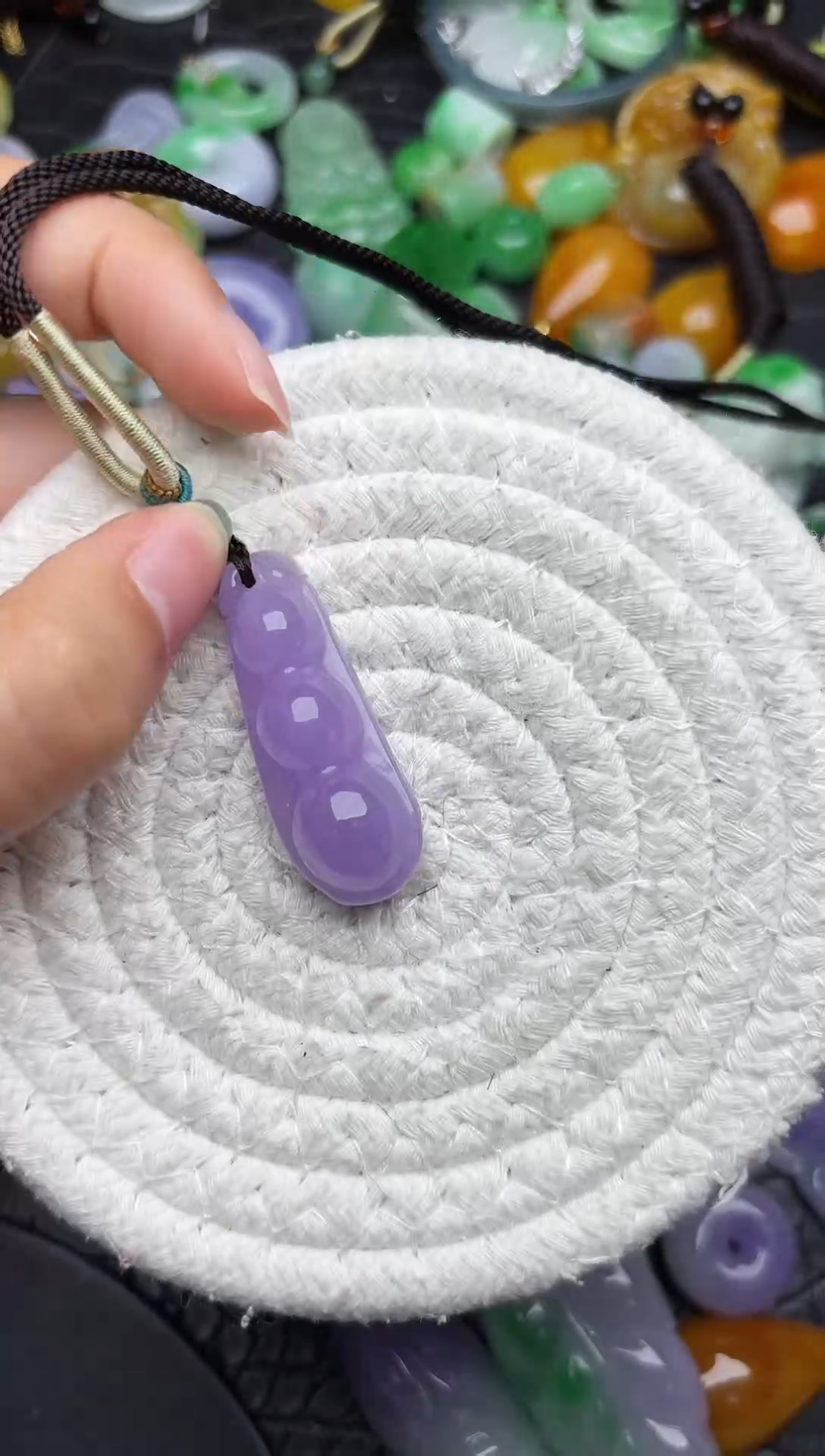 颈饰未镶嵌翡翠缅甸翡翠吊坠