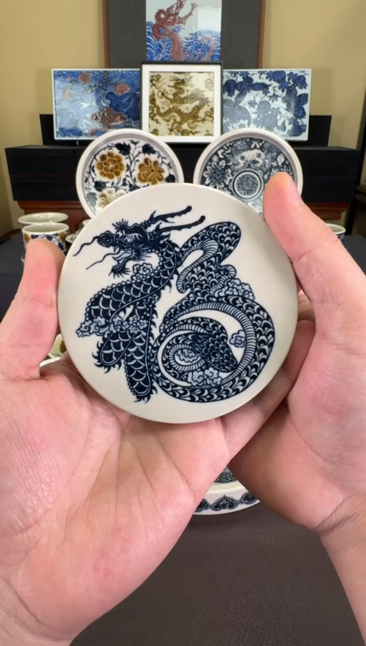 【闪购商品】二号釉龙蛇之变纹盖置