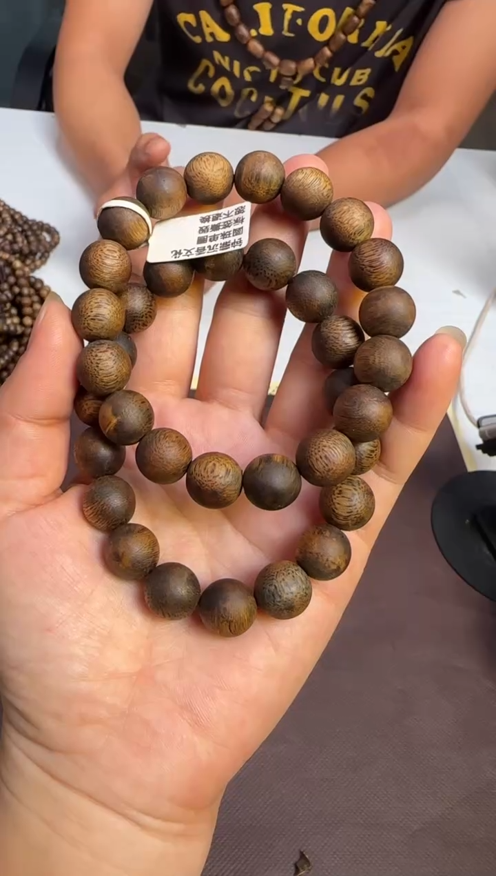 手串沉香99沉国香绿棋张勺子圆珠单圈12mm14g+多样性发1
