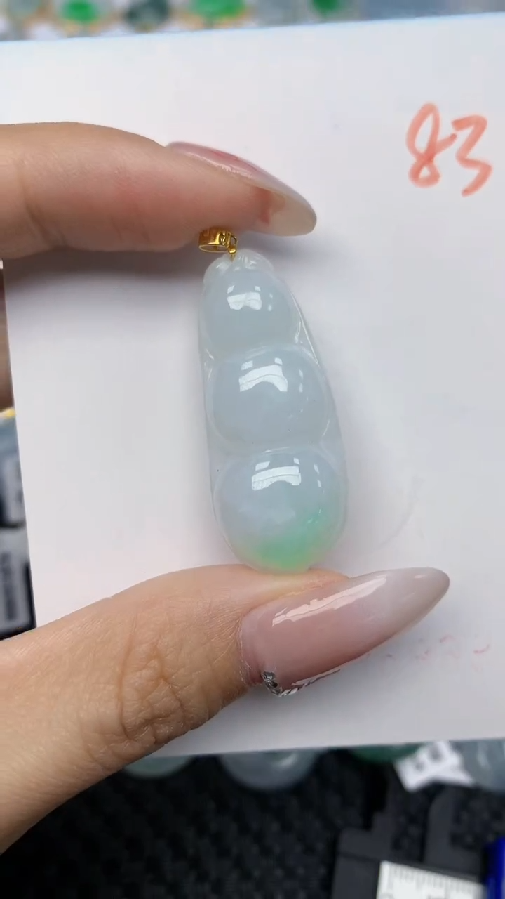 【闪购商品】翡翠颈饰18K金镶嵌 天然翡翠A货，