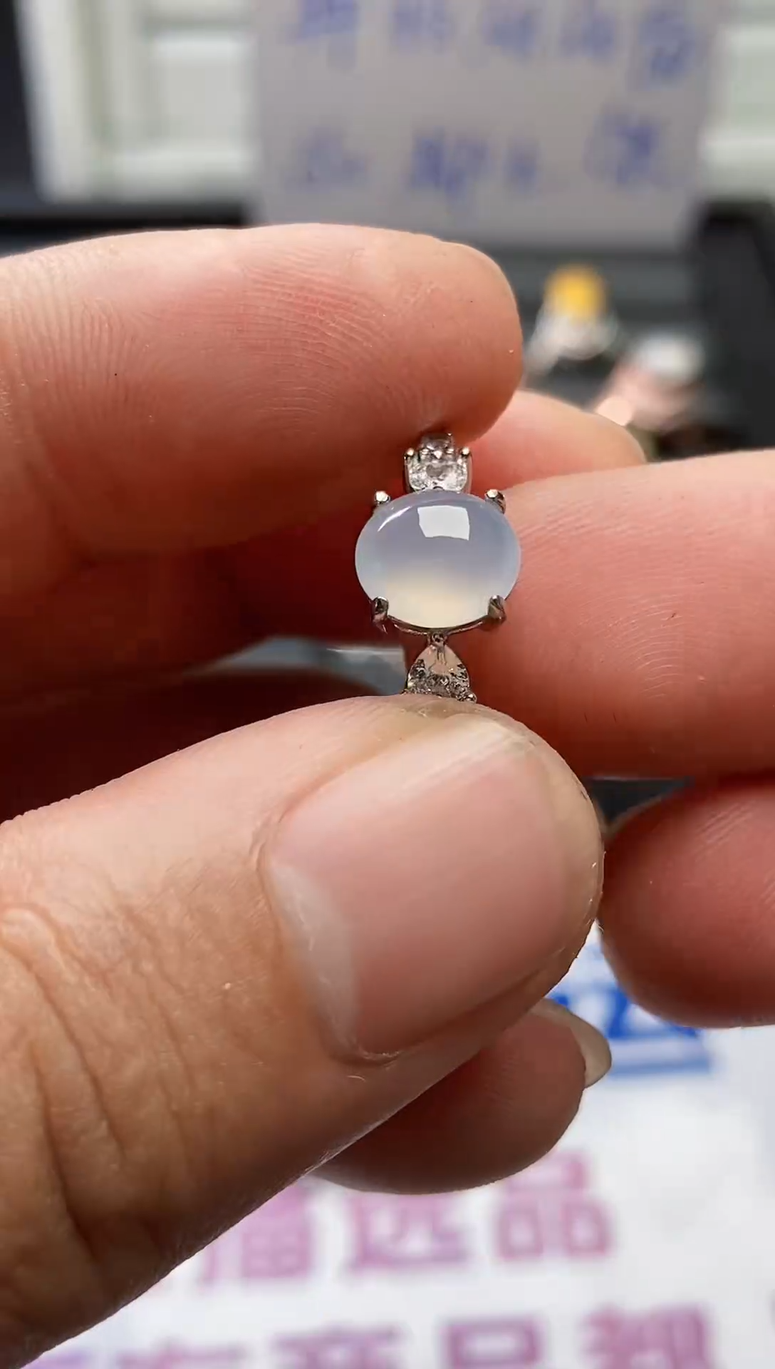 【闪购商品】翡翠戒指银S925镶嵌0000