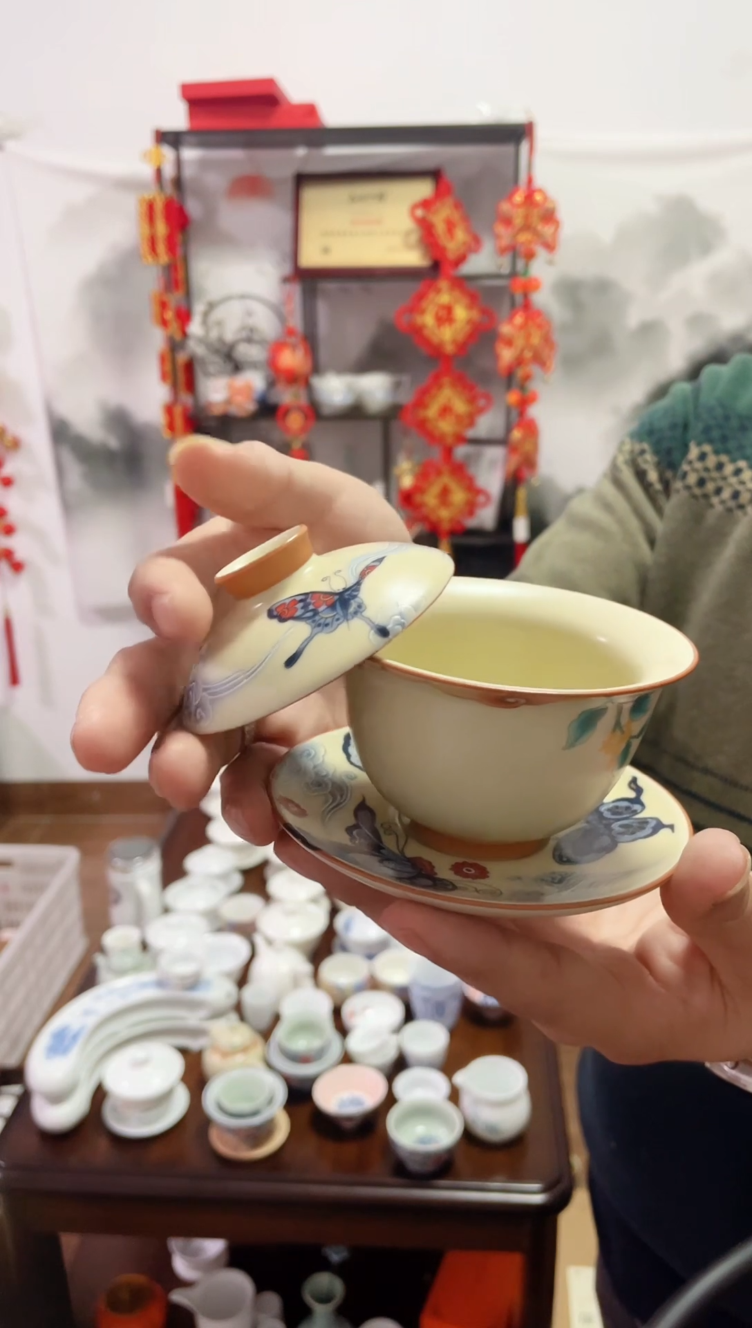 【闪购商品】【瓷心匠物】直播间福利专款黄汝蝶恋花盖碗