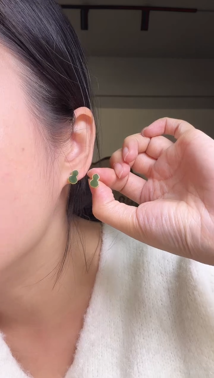 水晶摆件未镶嵌耳钉