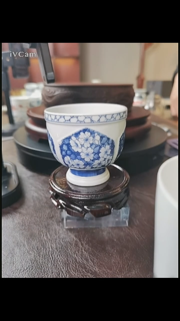 景德镇梅开五福莲花杯