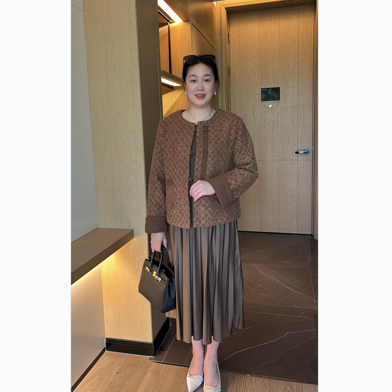 秋季新款小香风外套连衣裙套装女年轻妈妈春秋时尚气质减龄两件套