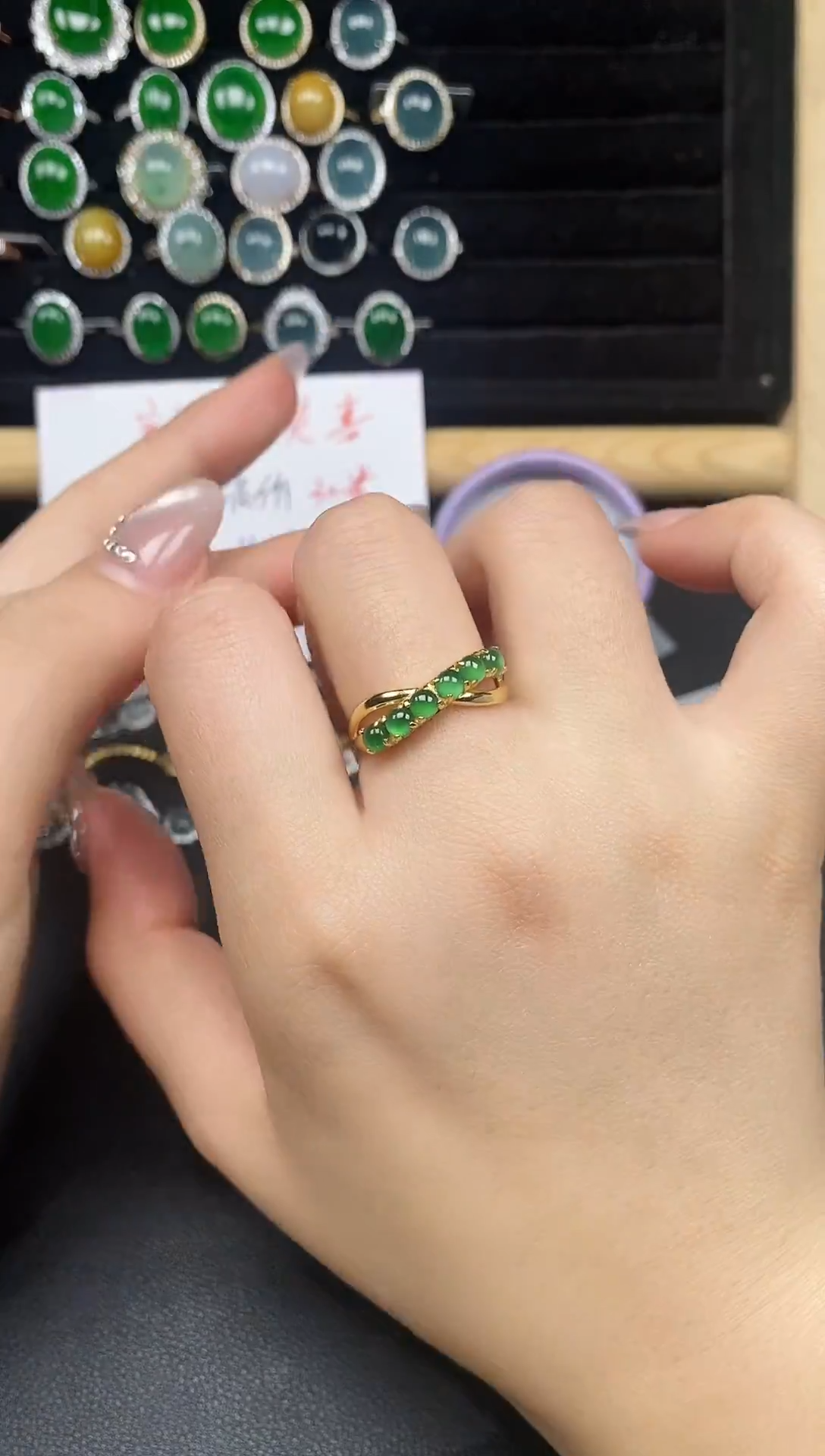 银S925镶嵌戒指翡翠63525