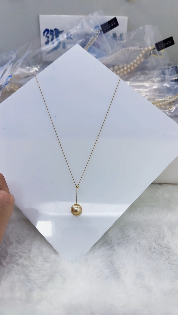 18K金镶嵌海水珍珠DA金珠 ss610