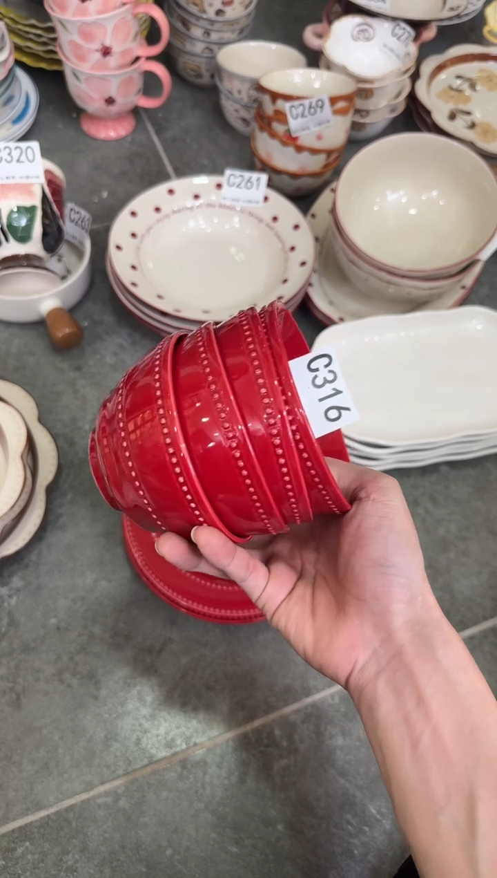 摆件陶C316-4个   陶瓷餐具微瑕库存尾货