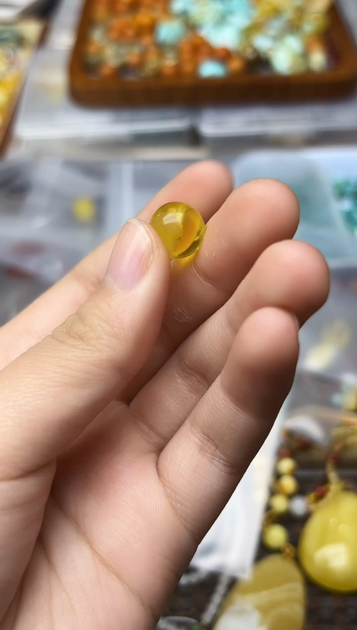 裸石蜜蜡未镶嵌蜜蜡单珠配饰11mmGW