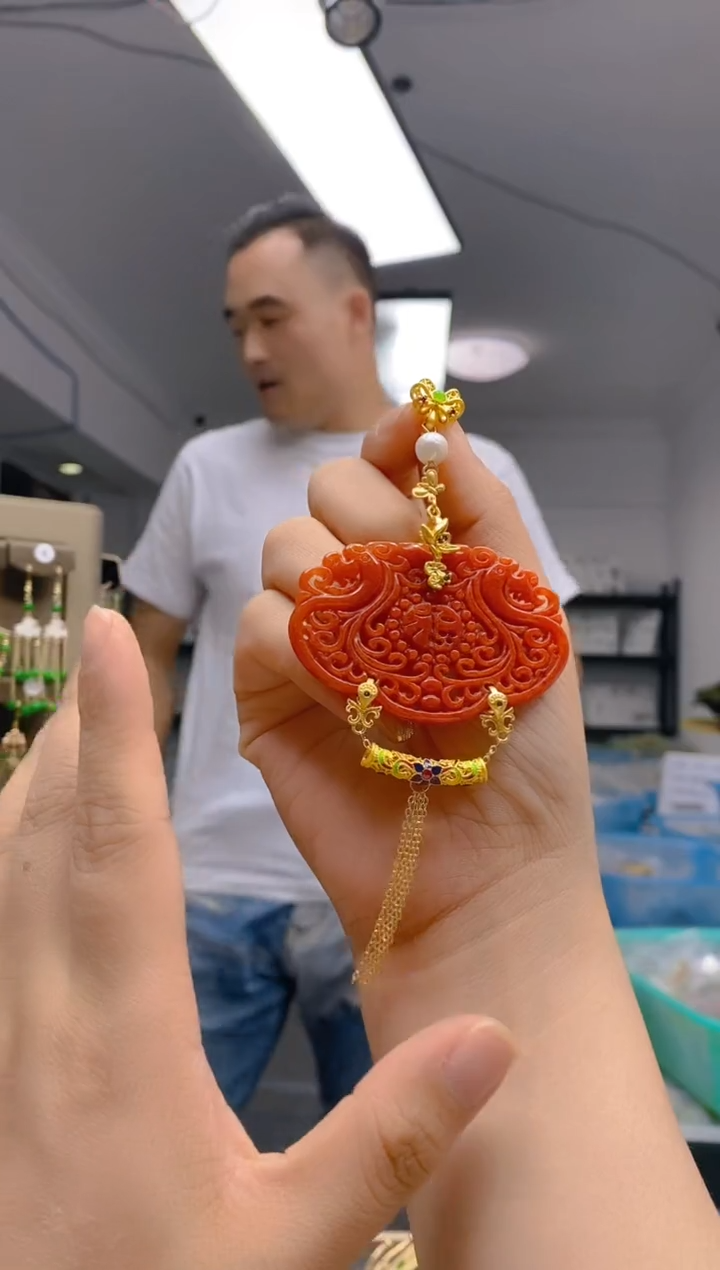【闪购商品】翡翠耳饰合金484翡翠压襟