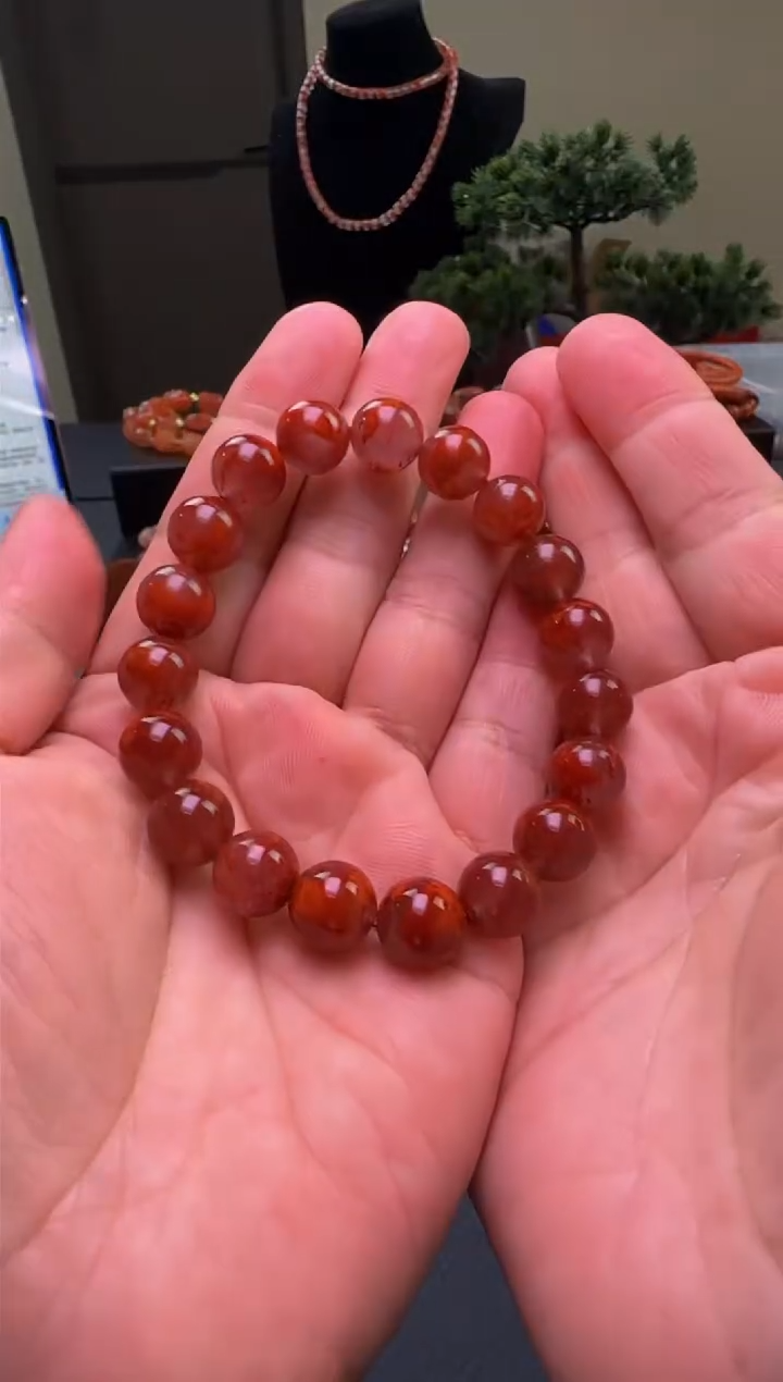 【闪购商品】南红玛瑙手链未镶嵌原矿无优化10mm多样性发1