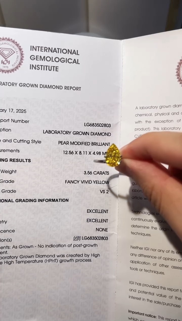 裸石合成钻石LG683502803 3.56ct