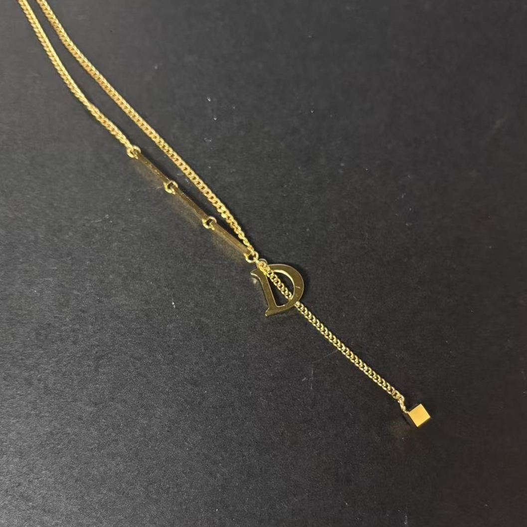 钛钢项链 钛钢D字链项链简约*（多样性发一件）