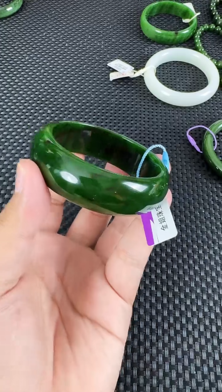 【闪购商品】和田玉（碧玉）手镯未镶嵌约58.7*20.3*8.1MM