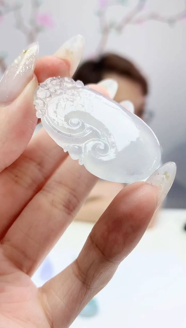 定制翡翠未镶嵌001ee-毛货如意49赠金扣