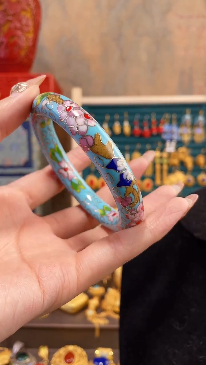 【闪购商品】非遗景泰蓝镯子天蓝