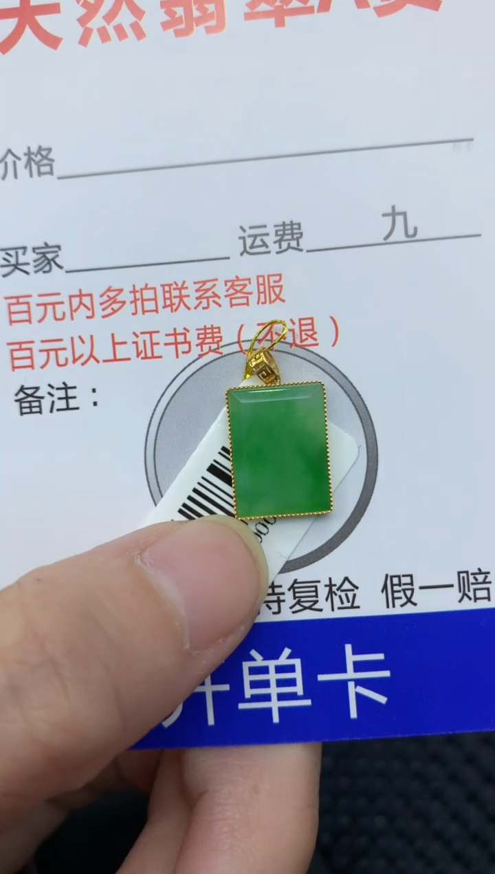 【闪购商品】翡翠颈饰18K金镶嵌111111111