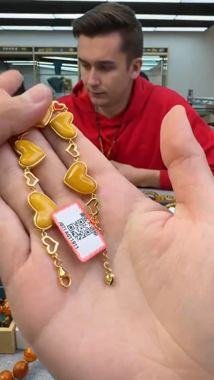 【闪购商品】琥珀手链银S925镶嵌704秒拍号