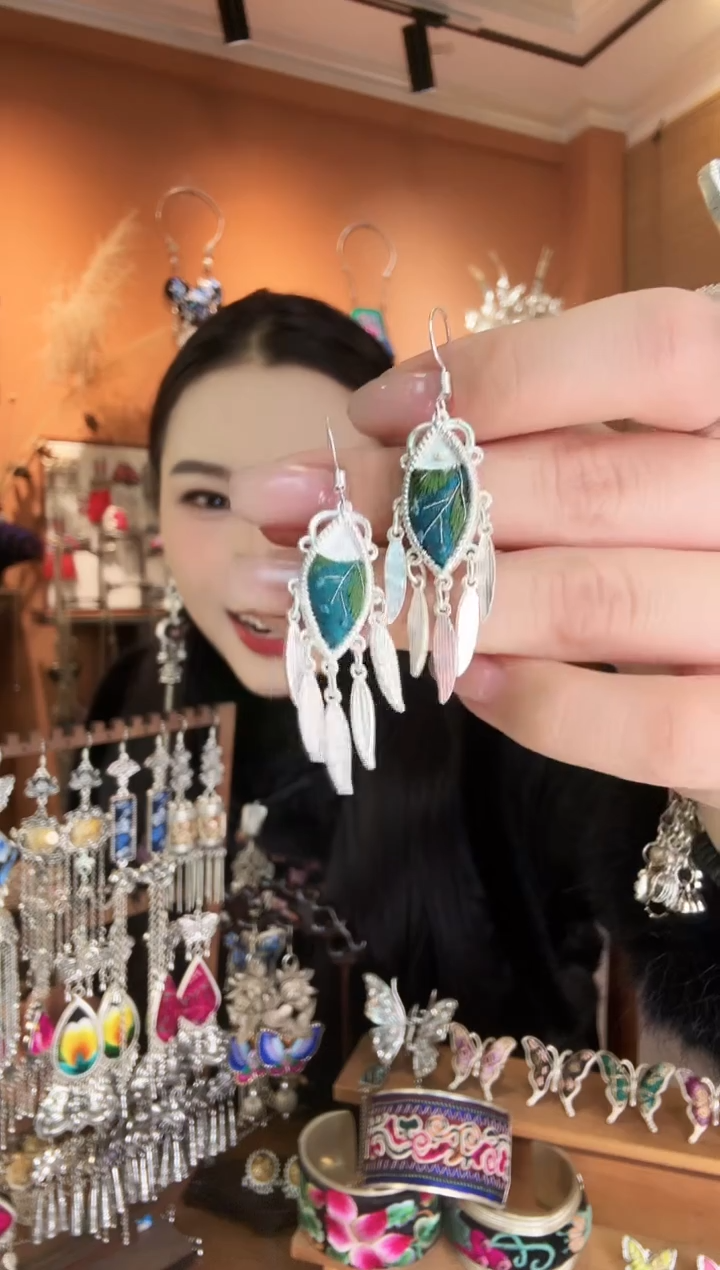 刺绣纯手工民族风耳环