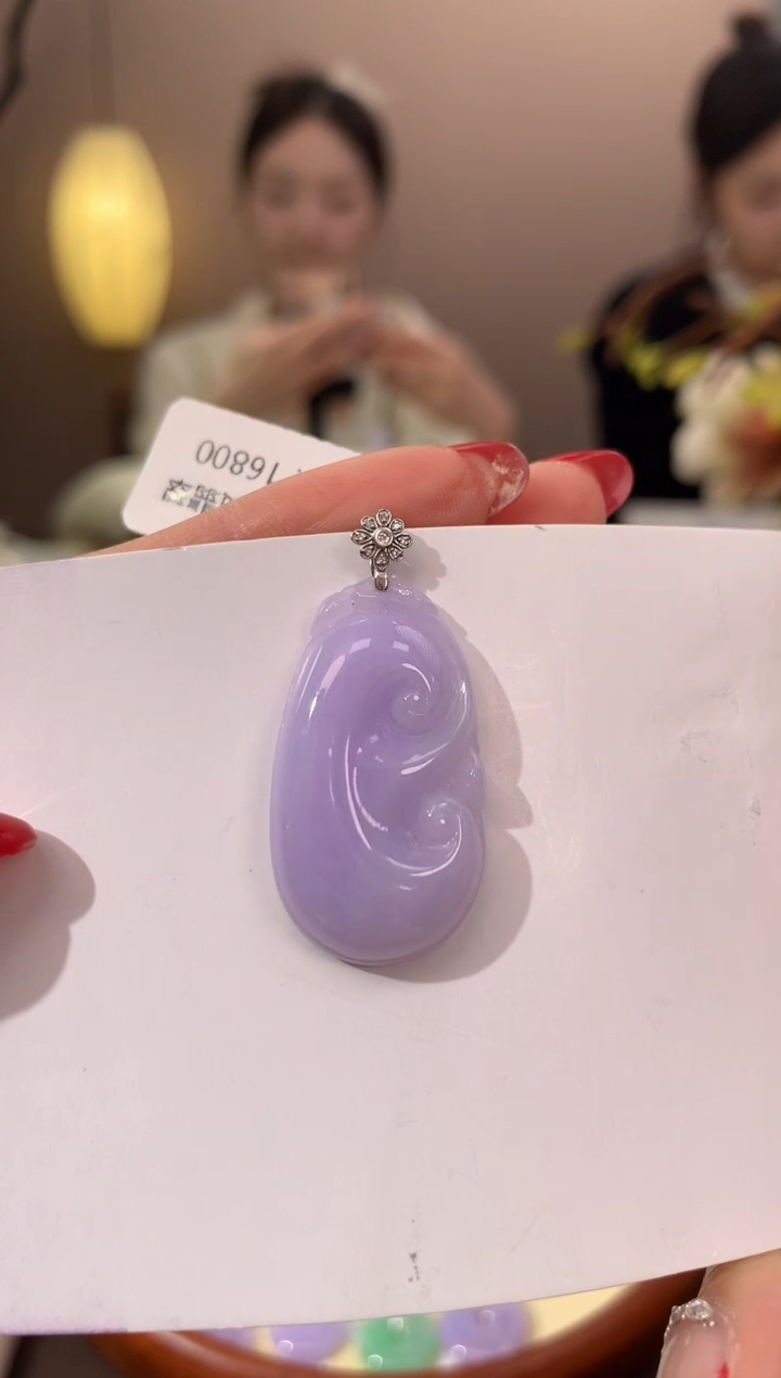 【闪购商品】翡翠颈饰18K金镶嵌天然缅甸a货翡翠