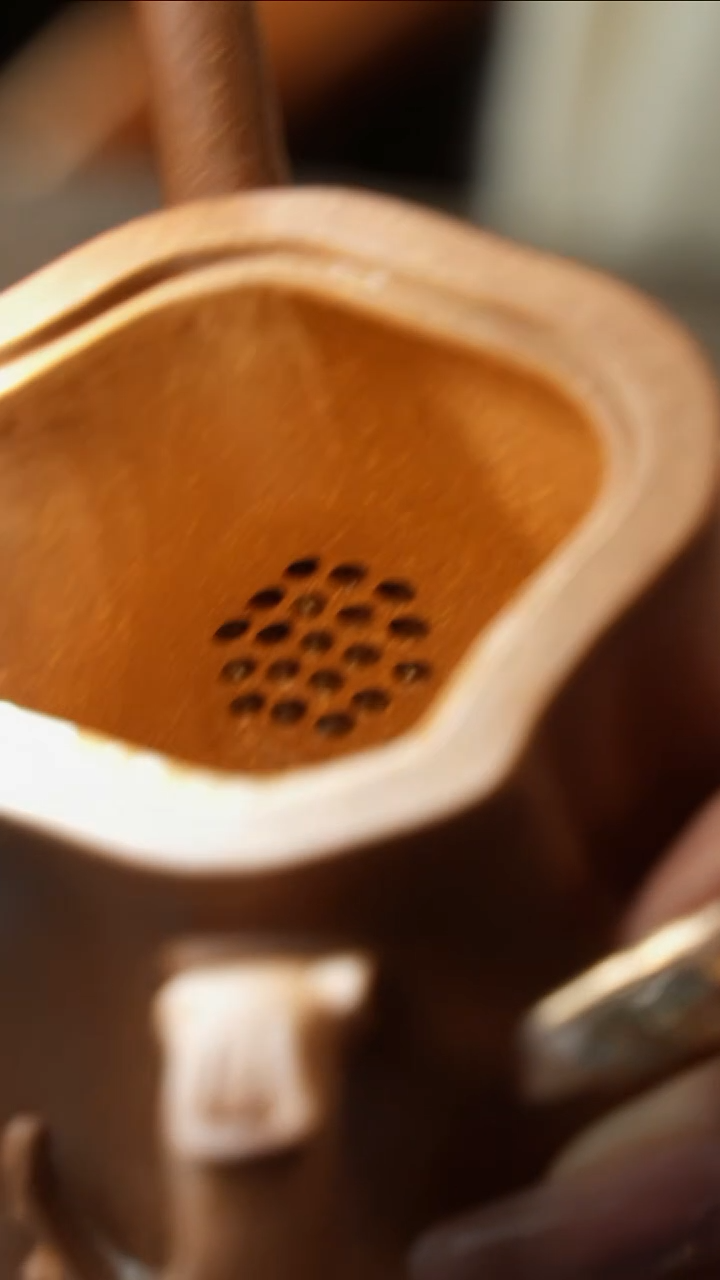 【闪购商品】紫砂茶壶全手工蟹壳青菱方壶180cc