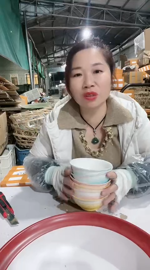 【闪购商品】瑕疵三色米饭碗六个