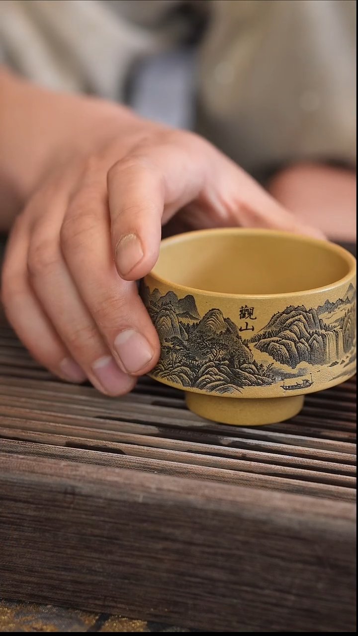 茶壶紫砂观山杯子