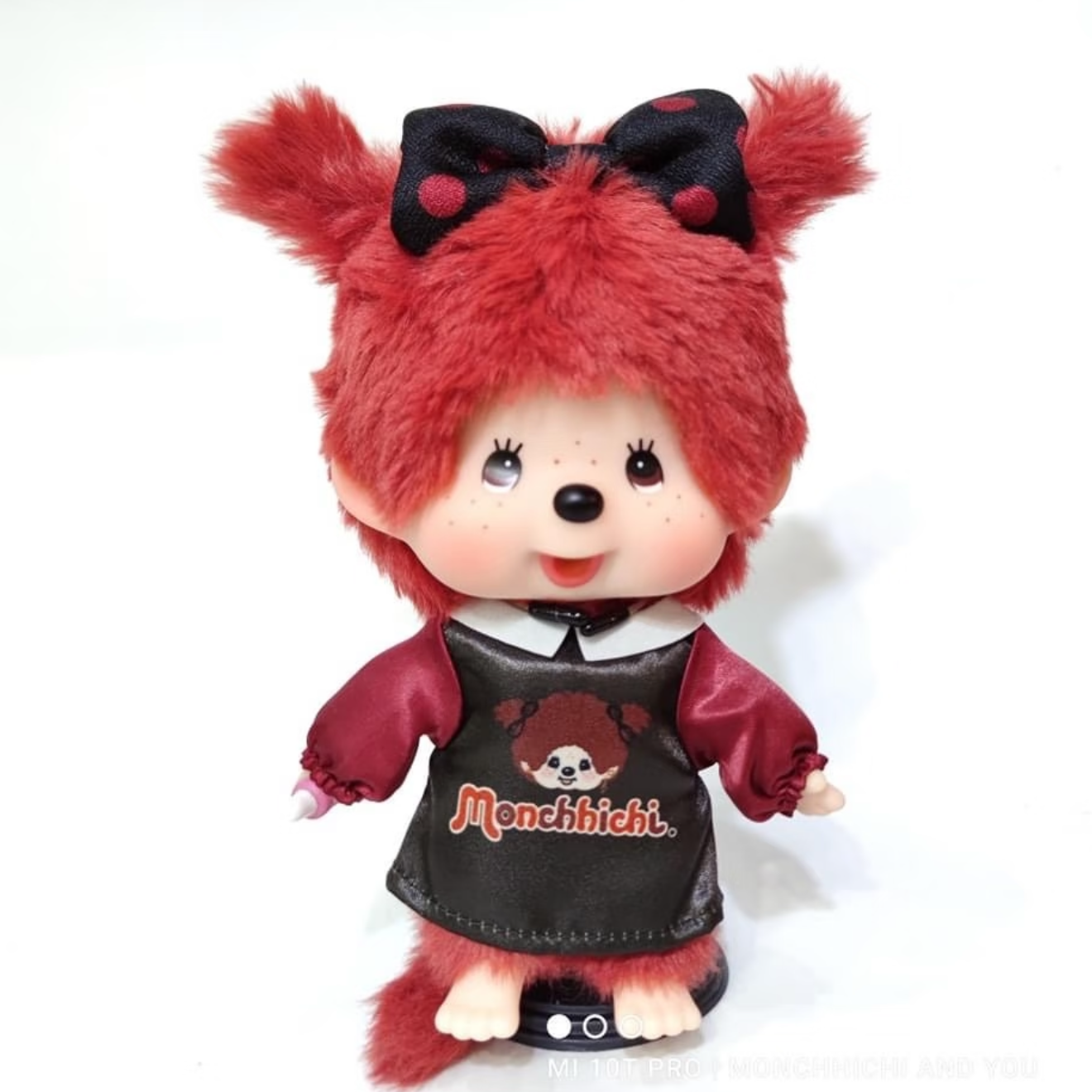【冲绳限定】Monchhichi 红双马尾蒙奇奇钥匙扣玩偶