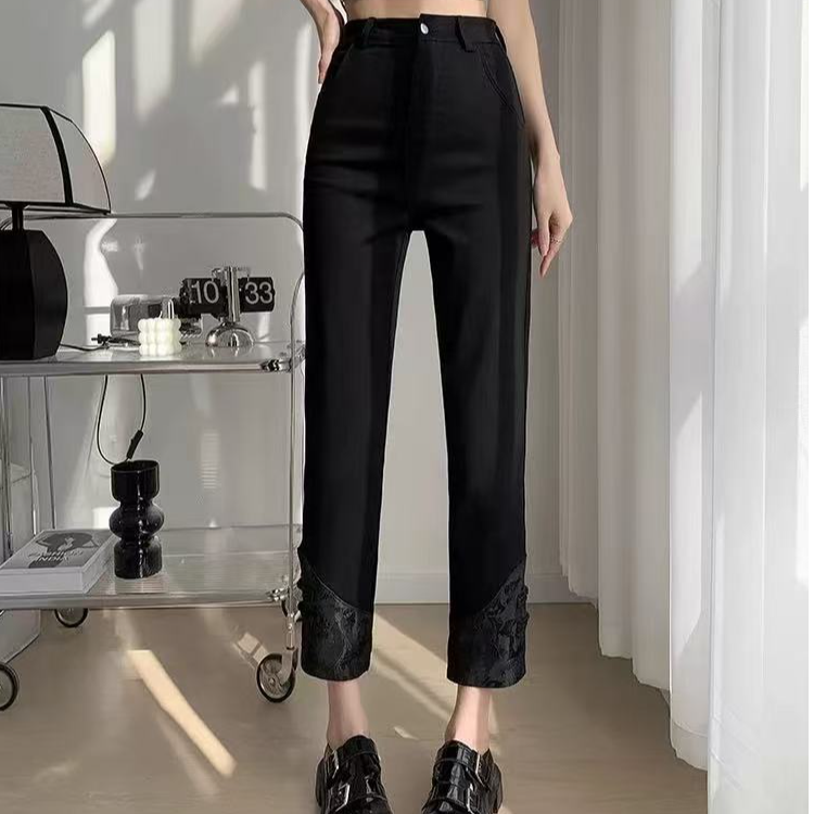 加绒新中式烟管裤6983