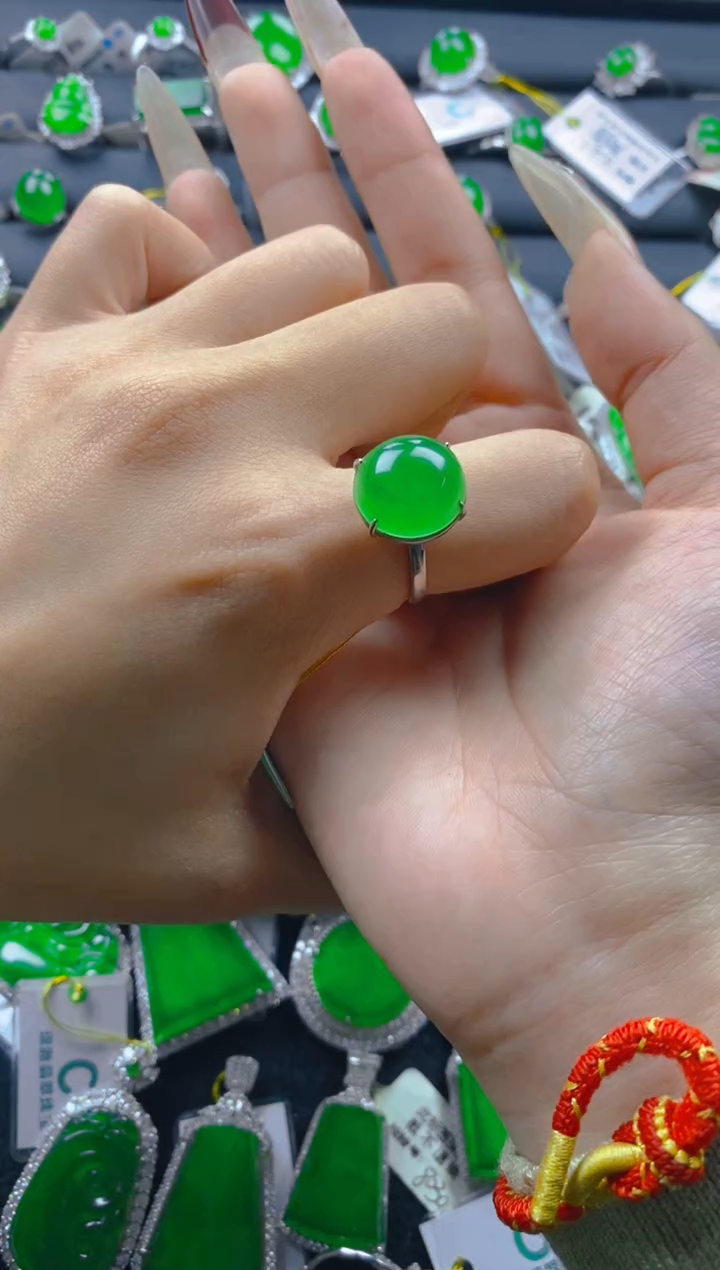 【闪购商品】翡翠戒指银S925镶嵌111111111