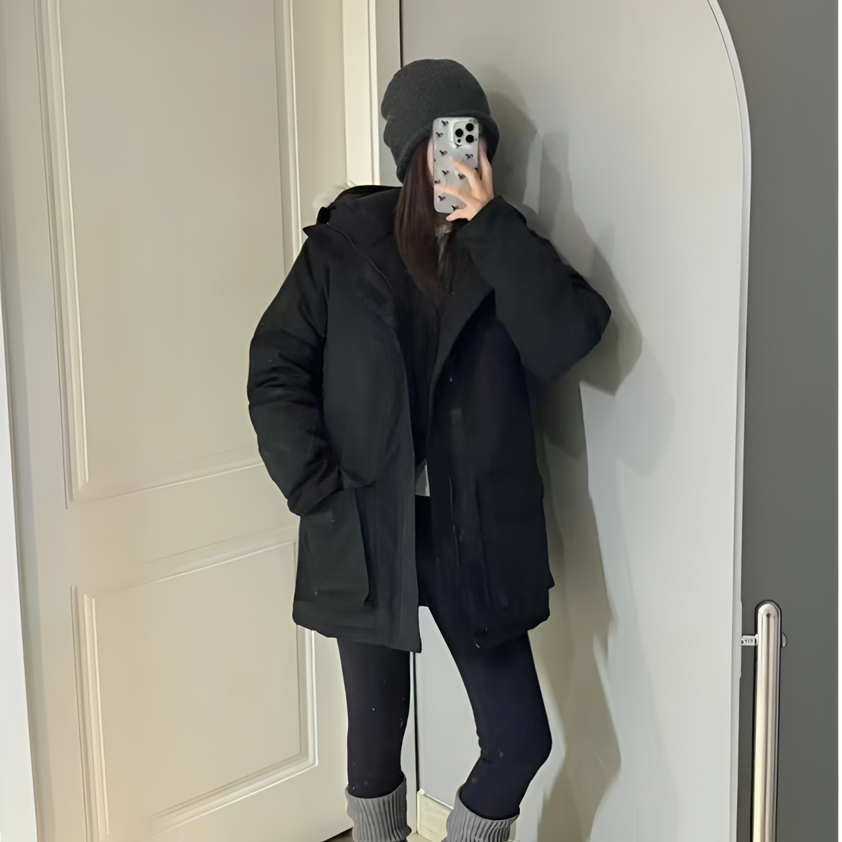 08远征系列男女同款防寒防风保暖毛领连帽羽绒服派克外套