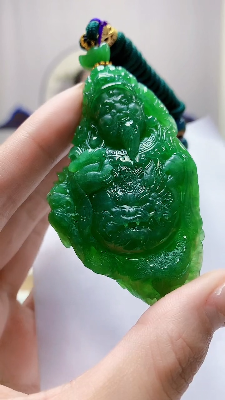 未镶嵌定制翡翠W*l5060MM-毛货挂件166