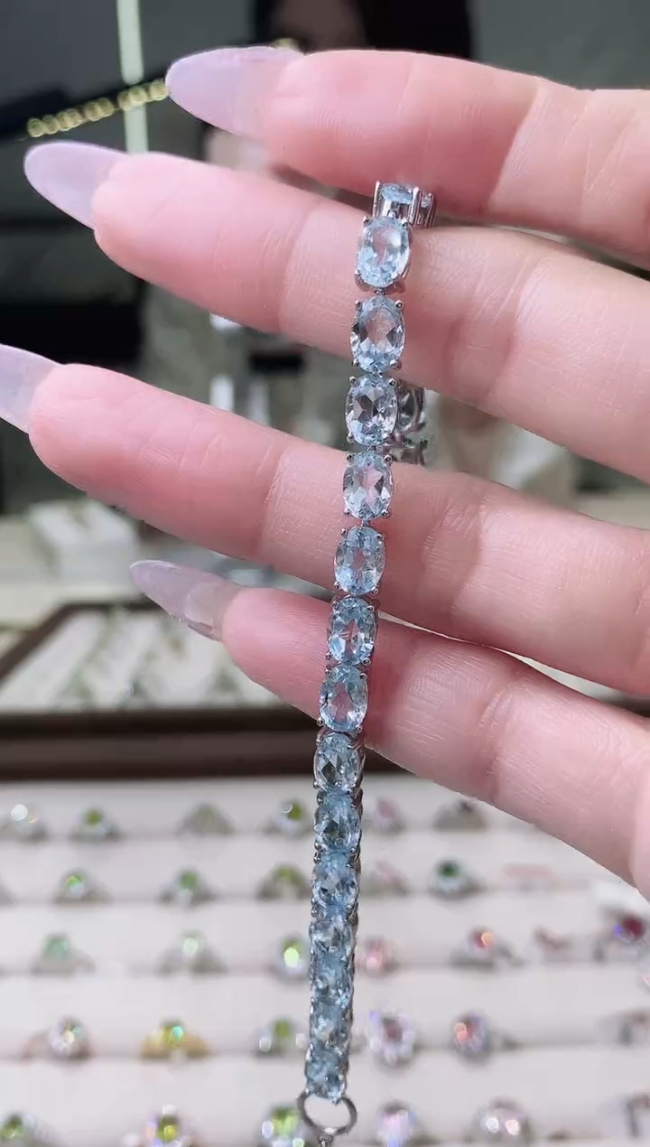 【闪购商品】托帕石手链银S925镶嵌104-59