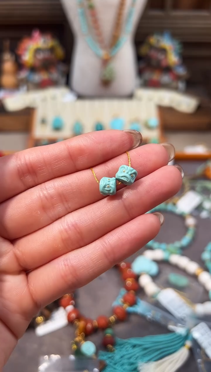 未镶嵌绿松石配饰绿松石配饰醒狮