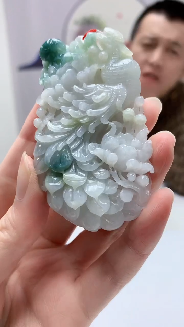 【闪购商品】定制翡翠未镶嵌4812zm-毛货挂件凤凰74