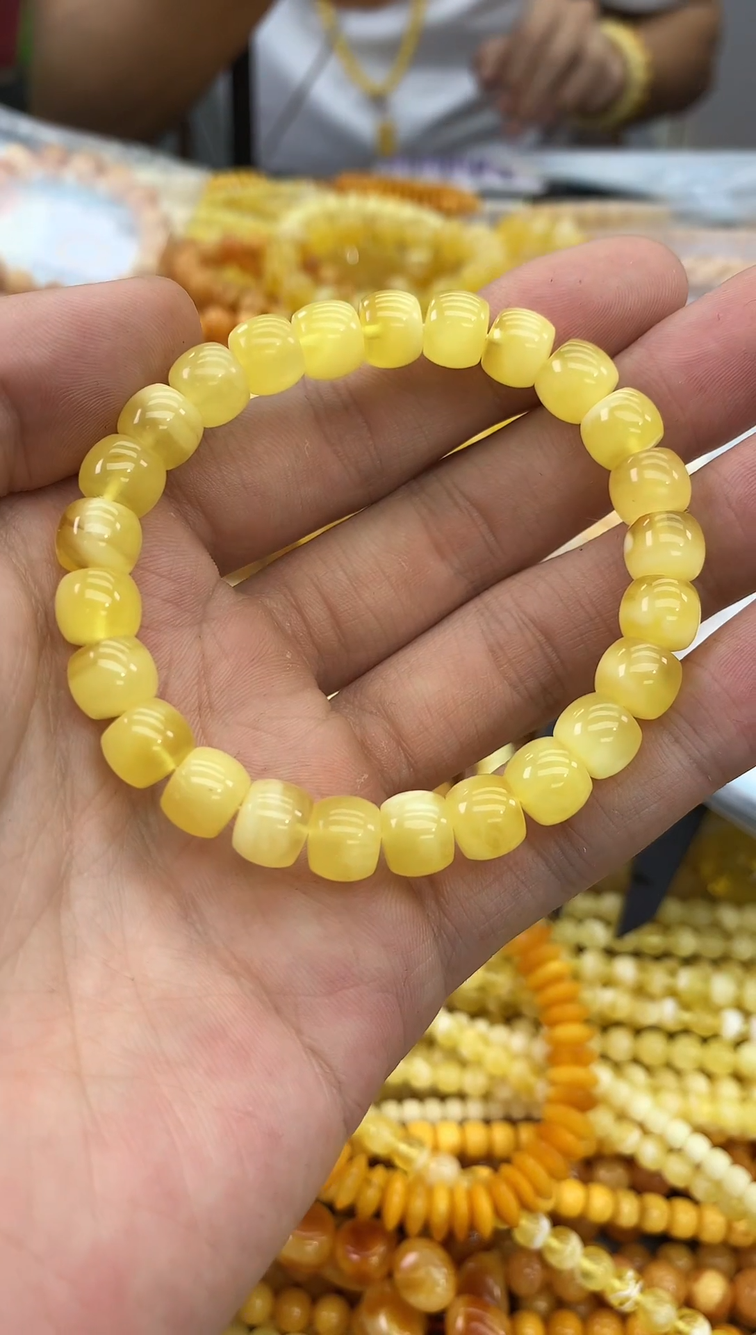裸石蜜蜡未镶嵌手串