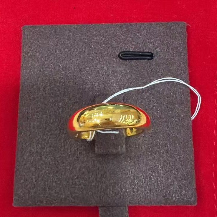CBAI/菜百足金戒指 海豚背 固定圈口 5D