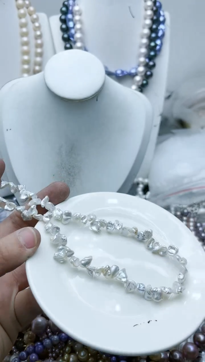 【闪购商品】淡水珍珠颈饰钛钢2