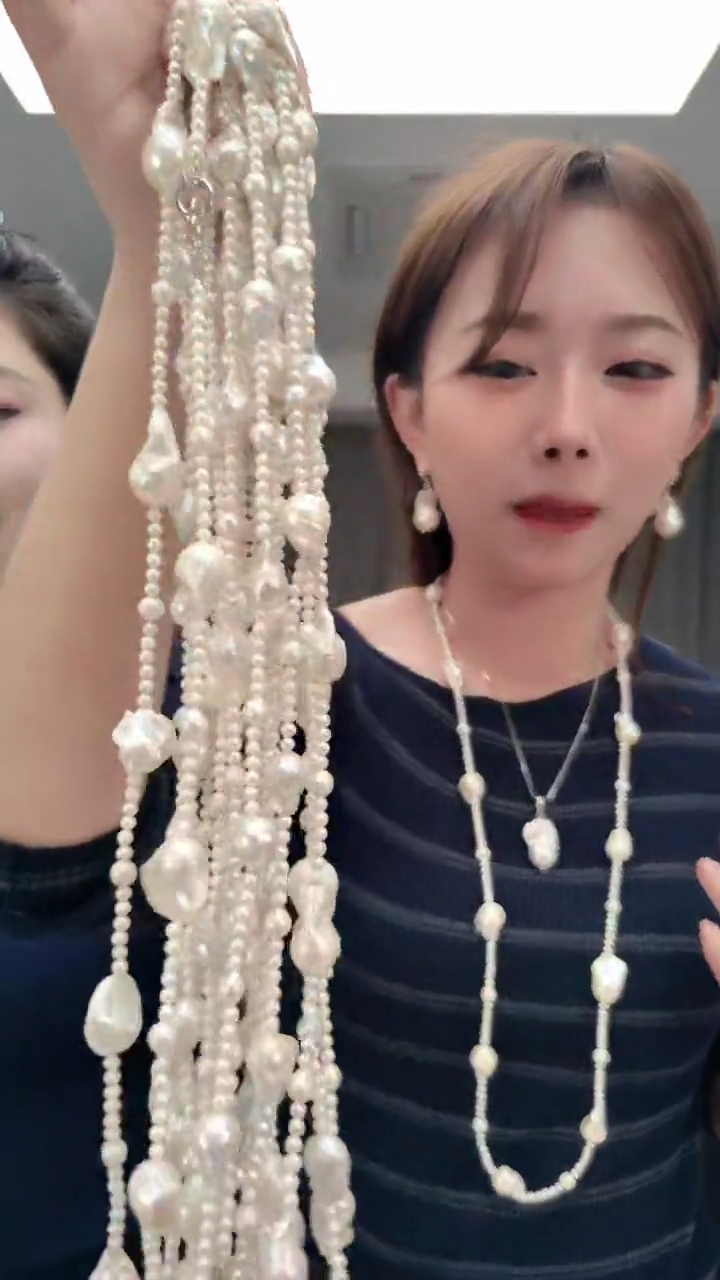 颈饰未镶嵌淡水珍珠2907巴洛克毛衣链