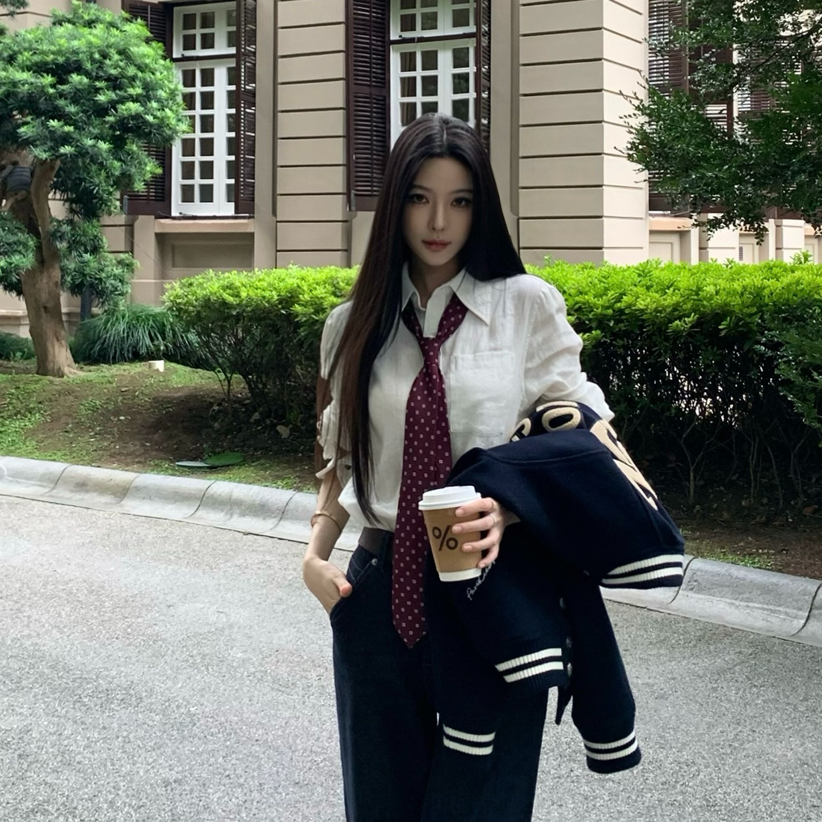 FBB limit  高智老钱显瘦时尚百搭单排扣100%亚麻白衬衫D252318D