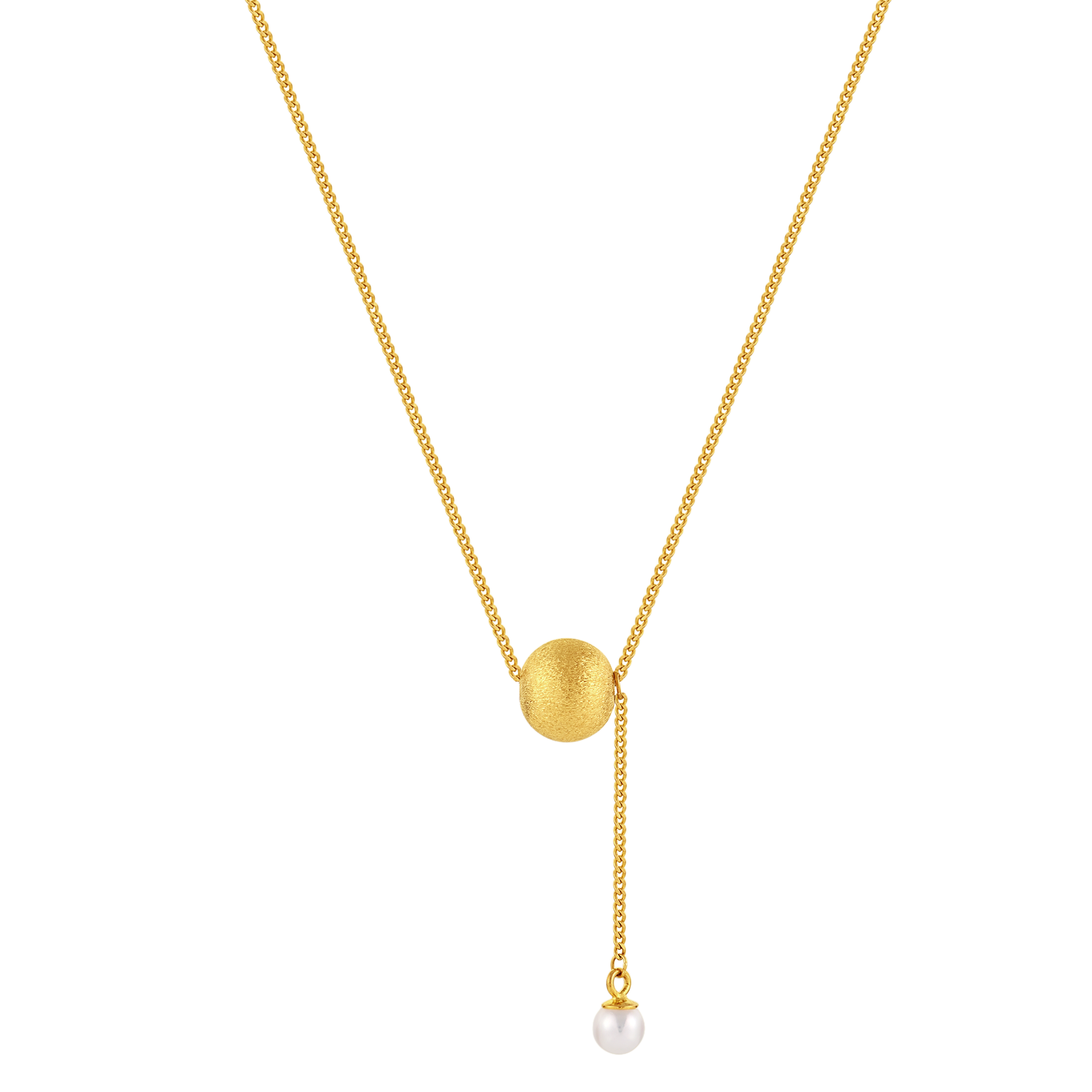 坠链均925银仿珍珠 有求必应时尚轻奢猫眼设计百搭简约金色项链